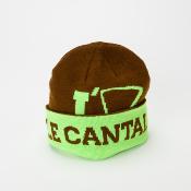 Bonnet "J'aime le Cantal" marron et anis